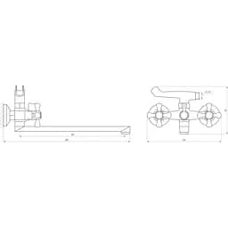 Змішувач для ванни Domino DBF-227-35MEC-CRUIZE (17656) - мініатюра 5