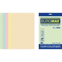 Набір паперу Buromax Euromax Pastel 50 аркушів 5 кольорів (BM.2721250E-99)