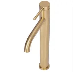 Змішувач для умивальника Rea Clif brushed gold високий REA-B5329, Золотий - мініатюра 3