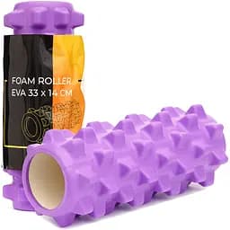 Масажний ролик Cornix EVA 33 x 14 см (валик, ролер) XR-0322 Violet