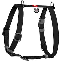Шлея для собак Waudog Waterproof анатомічна Н-подібна з QR паспортом XL 60-98 см чорна