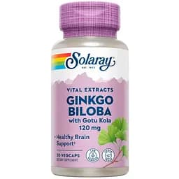 Гінкго білоба Solaray Ginkgo Biloba Extract One 120 мг 30 веганських капсул