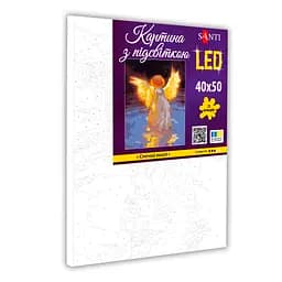 Картина за номерами Santi Блискучий ангел 40х50 см з LED підсвіткою (955081) - мініатюра 2