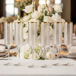 Набір келихів для шампанського Yiwu Stunning 6 штук по 300 мл, прозорий HP-16-14