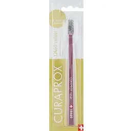 Зубная щетка Curaprox Velvet 12460 бордовая с серым