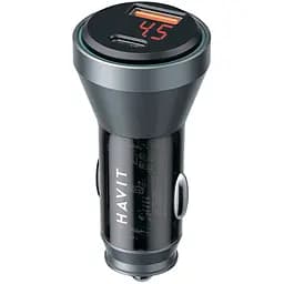 Автомобільний зарядний пристрій Havit HV-CC2017 48W USB-A+USB-C black (HV-CC2017) - мініатюра 5