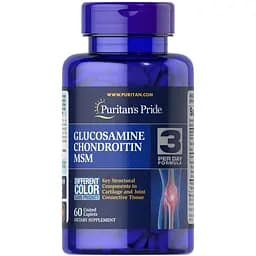Глюкозамин хондроитин и МСМ Puritan's Pride Double Strength Glucosamine Chondroitin MSM 60 каплет