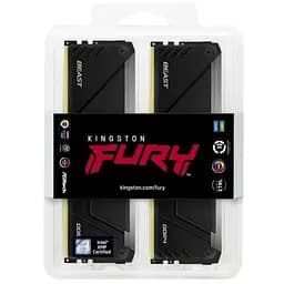 Модуль пам'яті для комп'ютера DDR4 32GB (2x16GB) 3200 MHz Beast RGB Black Kingston Fury (ex.HyperX) (KF432C16BB12AK2/32WP) - мініатюра 15