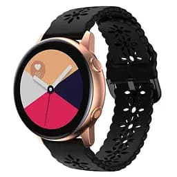 Ремінець Flower для Samsung Gear S2 Classic - чорний ширина кріплення 20мм силікон Watchbands (W32-4WB23858469) - мініатюра 2