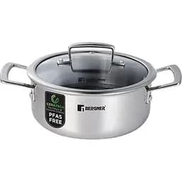 Кастрюля с крышкой Bergner Steelblue 24 см (BG-33222-BL)