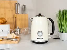 Електрочайник Ardesto EKL-F410BG, Beige, 2200 Вт, 1.8 л, дисковий, індикатор роботи, корпус нержавіюча сталь, захист від перегріву та автоматичне відключення при відсутності води - мініатюра 6