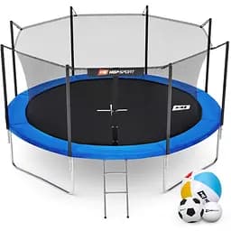 Батут Hop-Sport 12ft с внутренней сеткой 366 см синий