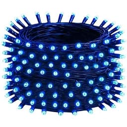 Різдвяна світлодіодна гірлянда 7х0.6м для приміщень і вуличного використання 320 світлодіодів LED стрічка 220 В Синє світло