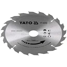Диск пиляльний победітовий по дереву YATO 205х18х3.2x2.0 мм (YT-6066) - мініатюра 2