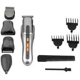 Машинка для стрижки волосся та бороди XPRO GM-581 професійна з насадками сіра (GM-581_456)