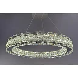Люстра Linisoln 7896-600 метал, кришталь LED 50Вт 10-12 кв. м, пульт керування dimmer, висота 120-50 см, ширина 60 см