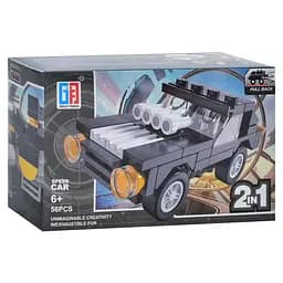 Конструктор 2в1 Транспорт-трансформер, 123-353/357, от 51 детали, (В ассортименте)