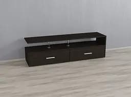 Тумба під телевізор Flamecame з ящиками та полицею з ДСП II F-88 Венге темний