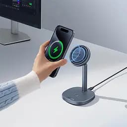 Магнітний бездротовий зарядний пристрій 2в1 BASEUS Orbit 2 Pro Air-Cooled 20 W (P10273500813-00) - мініатюра 6