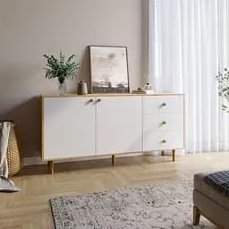 Комод LION Хьюге-5 Дуб Артизан/Нимфея Альба (LION-041010)