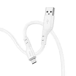 Кабель Hoco X97 силиконовый Micro USB Crystal color silicone charging data cable 1 м белый
