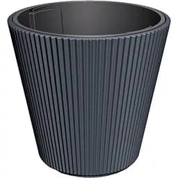  Кашпо для квітів Prosperplast Milly круглий конус 240 мм антрацит