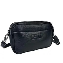 Кроссбоди кожанное черное Tavinchi CH-026A-FL