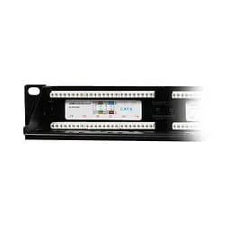 Патч-панель 24 порти NVC-PN-01/24 CAT5/CAT6 19" 1U неекранована, з заднім організатором кабелю (73-00144) - мініатюра 6