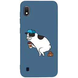 Чохол-накладка Toto Matt TPU 2 mm Print Case Samsung Galaxy A10 #50 Mops Kak Navy Blue