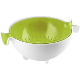 Набор миска с коландером Guzzini белый с зеленым (29250084)