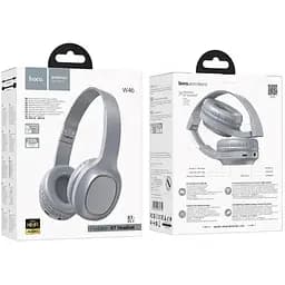 Бездротові навушники накладні Bluetooth Hoco W46 Light blue gray - мініатюра 3