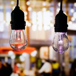 Вулична гірлянда з ретро лампами LED RGB Edison 15 шт, 220V, 10 метрів з перехідником - мініатюра 2