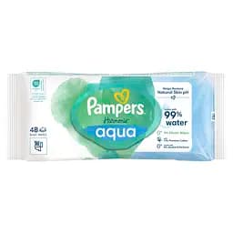 Дитячі вологі серветки Pampers Harmonie Aqua 48 шт. - мініатюра 2