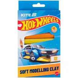 Пластилин восковой Kite Hot Wheels 12 цветов 200 г (HW25-086-1)