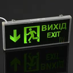 Світильник аварійний Brille 32-395 LED-806/3W Exit покажчик адміністративний з акумулятором - мініатюра 3