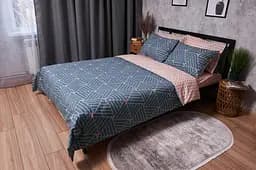 Комплект постільної білизни Moon&Star Бязь Gold Люкс Petroleum King Size 220x240 наволочки 4х50х70