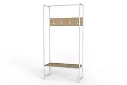 Вішалка модульна підлогова Ferrum-decor Треліс 12 180x90x38 білий ДСП Дуб Сонома 16мм (FRD-104316) - мініатюра 4