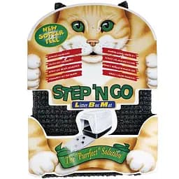Flamingo litter box mat коврик для туалета кошки пластик серый 30х45х2 см