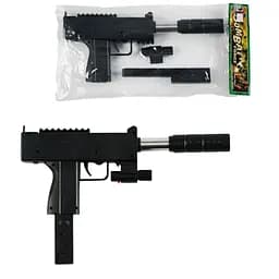 Іграшковий пістолет із лазерним прицілом, глушником та світловим ефектом