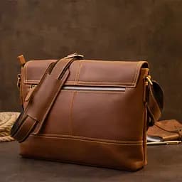 Чоловіча шкіряна сумка Vintage 37,5х27х5,5 см sum0013947 - мініатюра 7