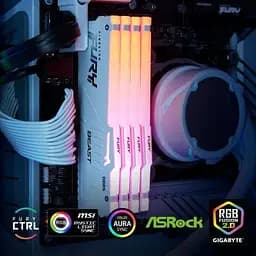 Модуль пам'яті для комп'ютера DDR5 32GB 6000 MHz Beast AM5 RGB White Kingston Fury (ex.HyperX) (KF560C36BWEA-32) - мініатюра 11