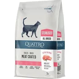 Сухой корм Quattro Cat Sterilized Salmon для стерилизованных кошек с лососем 7 кг