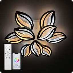 Люстра світлодіодна 517 Light 3color з пультом 180Вт Чорний (01454) - мініатюра 4