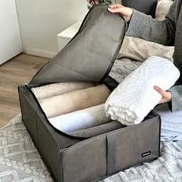 Органайзер ORGANIZE  для зберігання речей та взуття з кришкою 50*41*18 см (сірий) - мініатюра 3