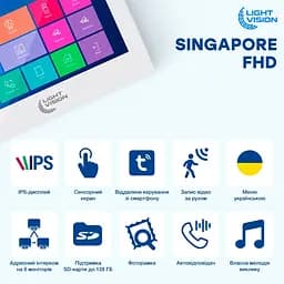 Відеодомофон 7" WiFi Tuya Light Vision SINGAPORE (AI) FHD White (82-00240) - мініатюра 6