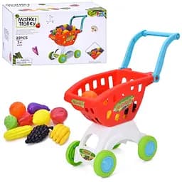 Ігровий набір "Візок" Bambi 16898 продукти 22 предмети