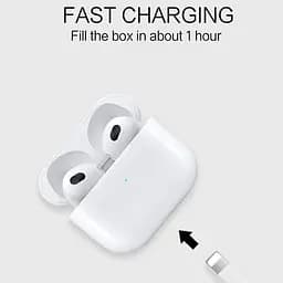 Бездротові навушники WUW-R196, TWS, BT5.0, 30mAh, 180mAh, 4h, white - мініатюра 3