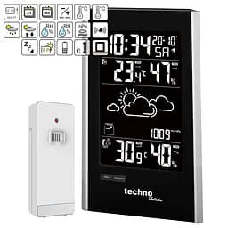 Метеостанція Technoline WS9060 Black/Silver (WS9060), Чорний - мініатюра 9