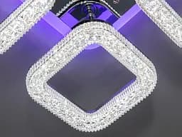 Люстра стельова LED Diasha S2205/4HR, 50W, 3200K-6000K, хром, сучасний стиль, з пультом, димер, акрил - мініатюра 5