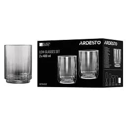 Набір склянок високих Ardesto Black Mars Alcor 400 мл х 2 шт. скло сірий (AR2640GF) - мініатюра 2